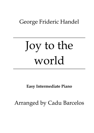 Joy to the world (Piano Easy Intermediate)