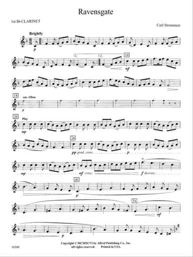 Ravensgate: 1st B-flat Clarinet