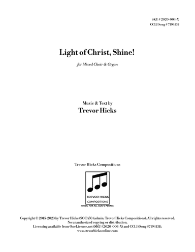 Light of Christ, Shine!