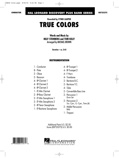 True Colors - Conductor Score (Full Score)