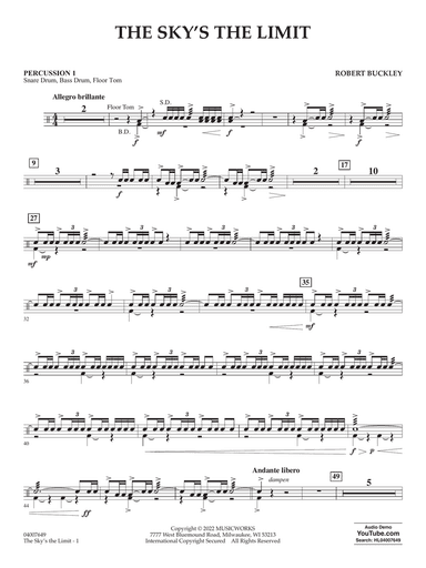 The Sky's the Limit - Percussion 1