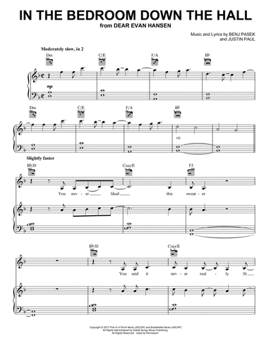 In The Bedroom Down The Hall (from Dear Evan Hansen)