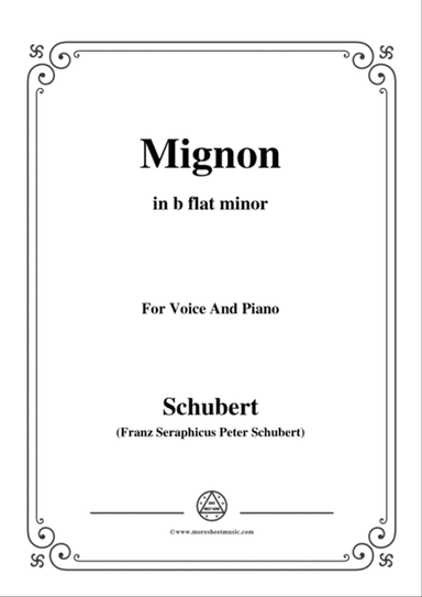 Schubert-Mignon II,D.727,in b flat minor,for Voice&Piano