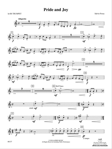 Pride and Joy: 1st B-flat Trumpet