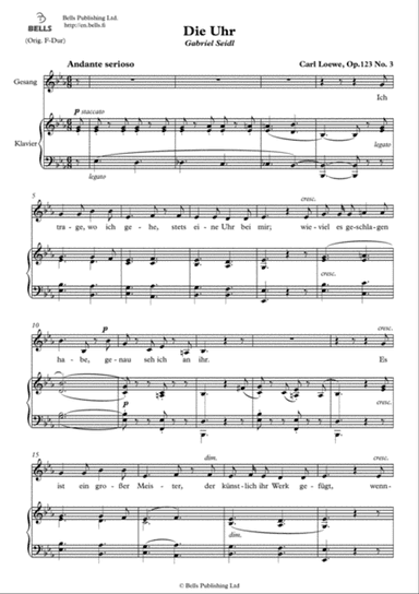 Die Uhr, Op. 123 No. 3 (E-flat Major)
