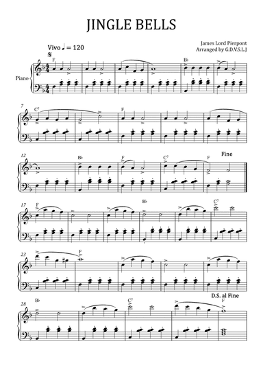 Jingle Bells in F Major