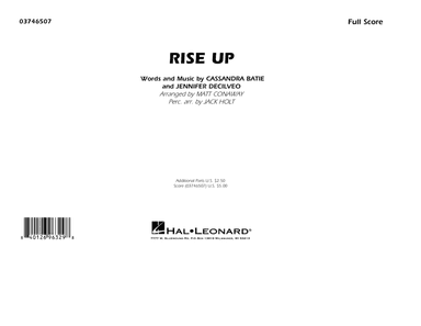 Rise Up (arr. Matt Conaway) - Conductor Score (Full Score)