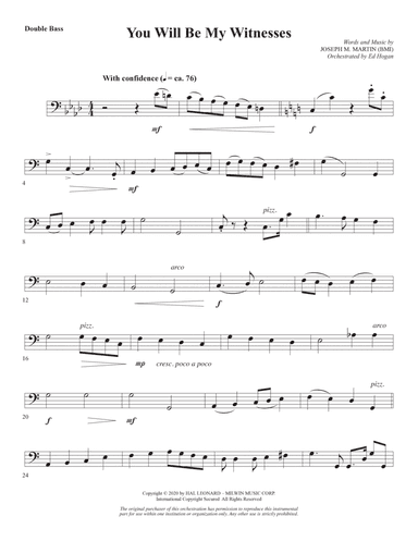 You Will Be My Witnesses - Double Bass