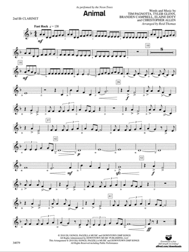Animal: 2nd B-flat Clarinet
