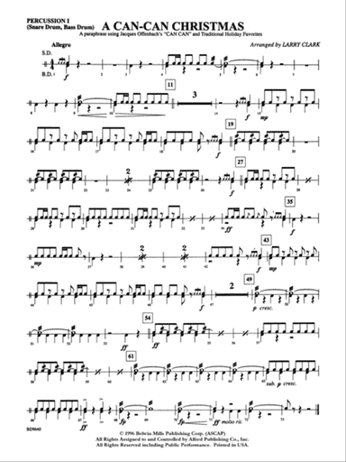 A "Can Can" Christmas: 1st Percussion