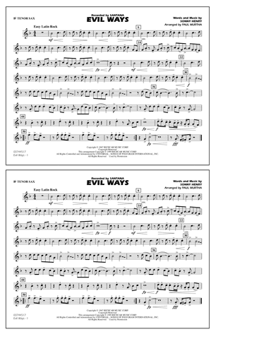 Evil Ways (arr. Paul Murtha) - Bb Tenor Sax