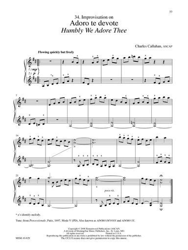 Improvisation on Adoro te devote (Humbly We Adore Thee)