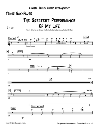 Greatest Performance Of My Life The