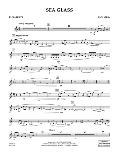 Sea Glass - Bb Clarinet 2