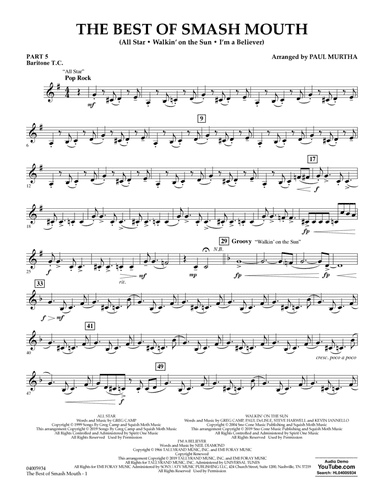 The Best of Smash Mouth (arr. Paul Murtha) - Pt.5 - Baritone T.C.