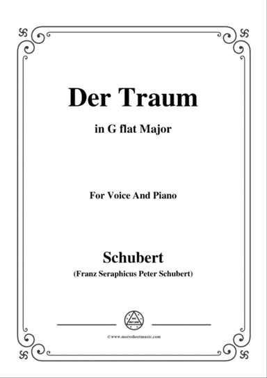 Schubert-Der Traum,Op.172 No.1,in G flat Major,for Voice&Piano