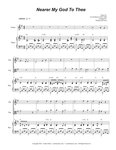 Nearer My God To Thee (Duet for Violin and Viola)