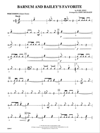 Barnum and Bailey's Favorite: 1st Percussion