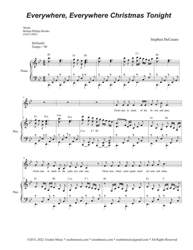 Everywhere, Everywhere Christmas Tonight (Unison choir)
