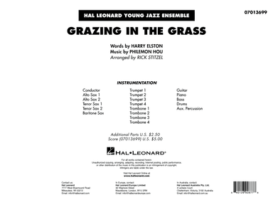 Grazing in the Grass (arr. Rick Stitzel) - Conductor Score (Full Score)