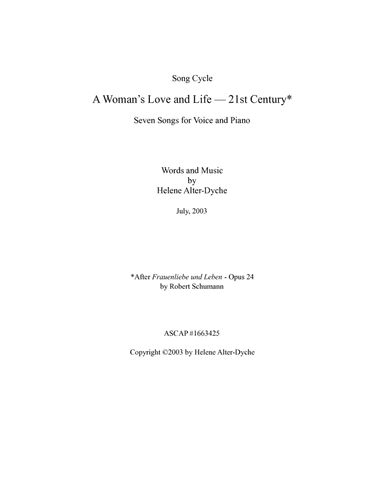A WOMAN'S LOVE AND LIFE---21st CENTURY