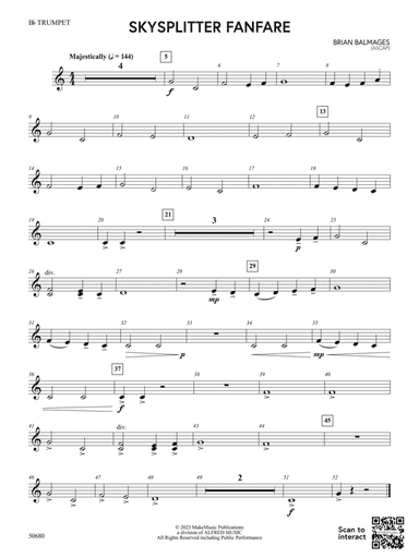 Skysplitter Fanfare: 1st B-flat Trumpet