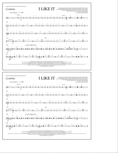 I Like It (arr. Tom Wallace) - Cymbals