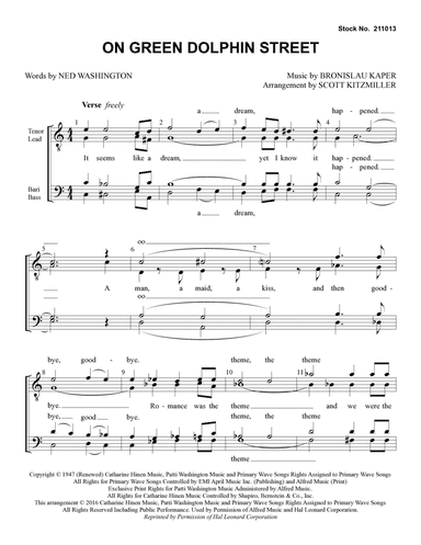 On Green Dolphin Street (arr. Scott Kitzmiller)