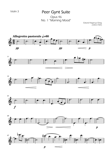 Morning Mood - Violin Trio
