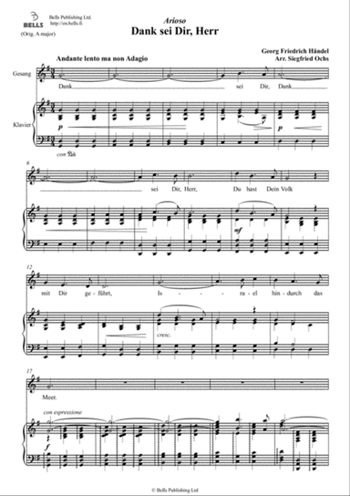Dank sei Dir, Herr (G Major)