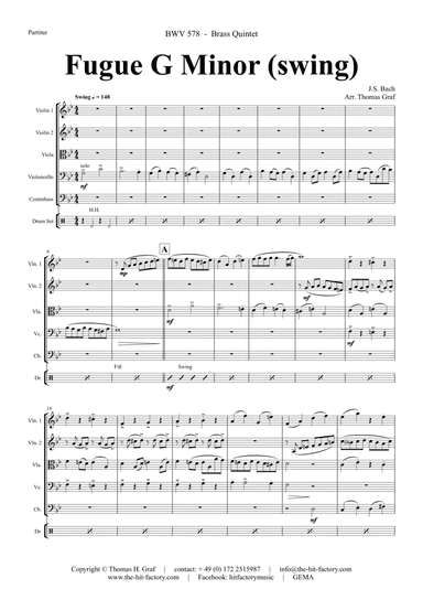 Fugue G Minor - (the 'little') - BWV 578 - Swing - String Orchestra