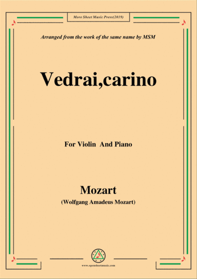 Mozart-Vedrai,carino,for Violin and Piano
