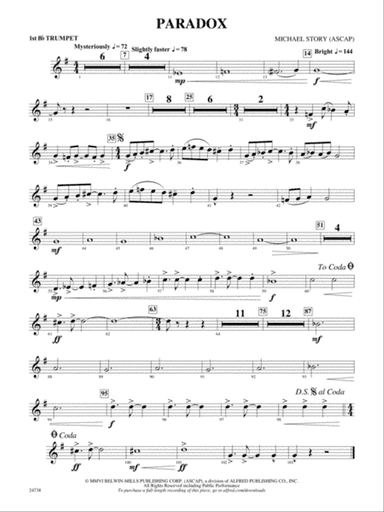 Paradox: 1st B-flat Trumpet