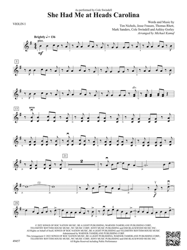 She Had Me at Heads Carolina: 1st Violin
