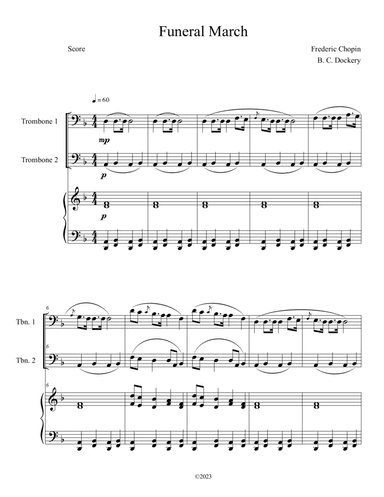 Funeral March (Trombone Duet with Piano Accompaniment)