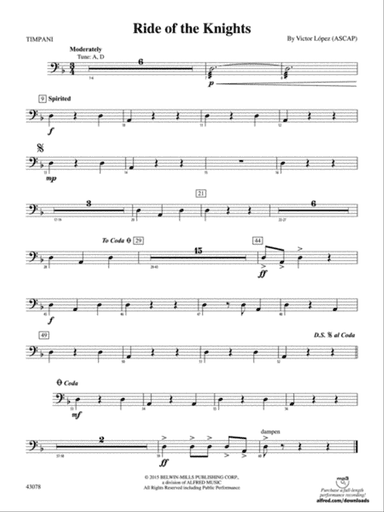 Ride of the Knights: Timpani