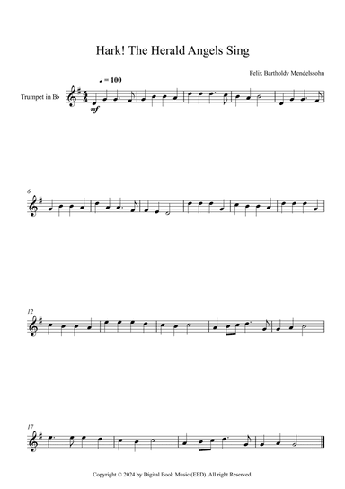 Hark! The Herald Angels Sing, Felix Bartholdy Mendelssohn (Trumpet)