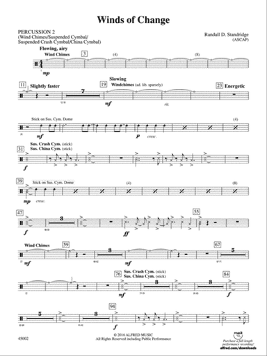Winds of Change: 2nd Percussion