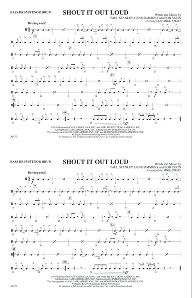Shout It Out Loud: Bass Drum/Tenor Drum