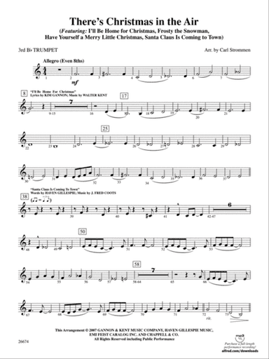 There's Christmas in the Air: 3rd B-flat Trumpet