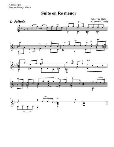 SUITE IN D MINOR (selección)