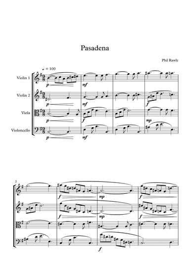 Pasadena - String Quartet