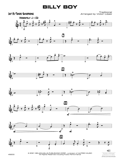 Billy Boy: B-flat Tenor Saxophone