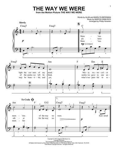The Way We Were (arr. Phillip Keveren)