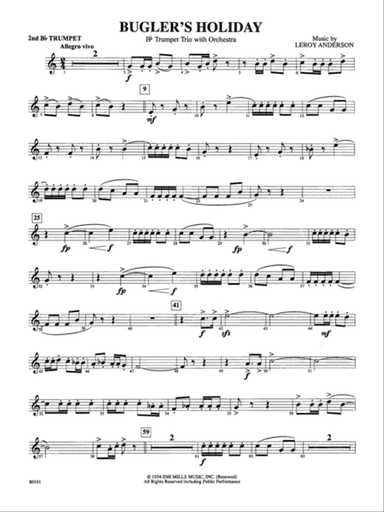 Bugler's Holiday: 2nd B-flat Trumpet