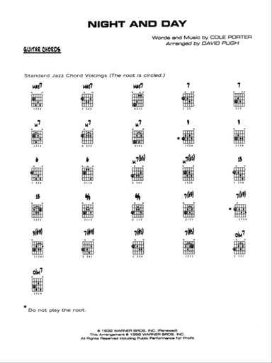 Night and Day: Guitar Chords