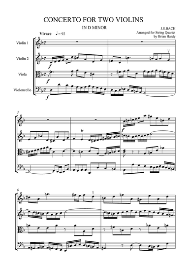 Bach 'Double' Violin Concerto - Vivace