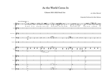 As The World Caves In - Score Only