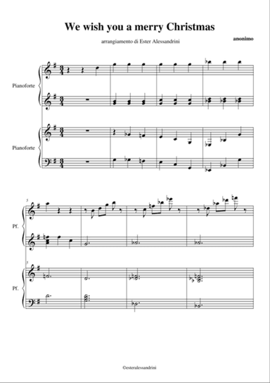 We wish you a merry Christmas. Piano 4 hands