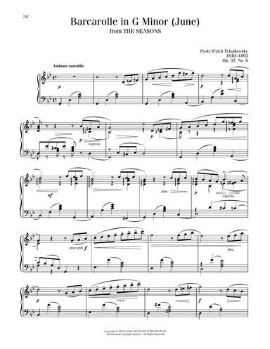June: Barcarolle, Op. 37a/b